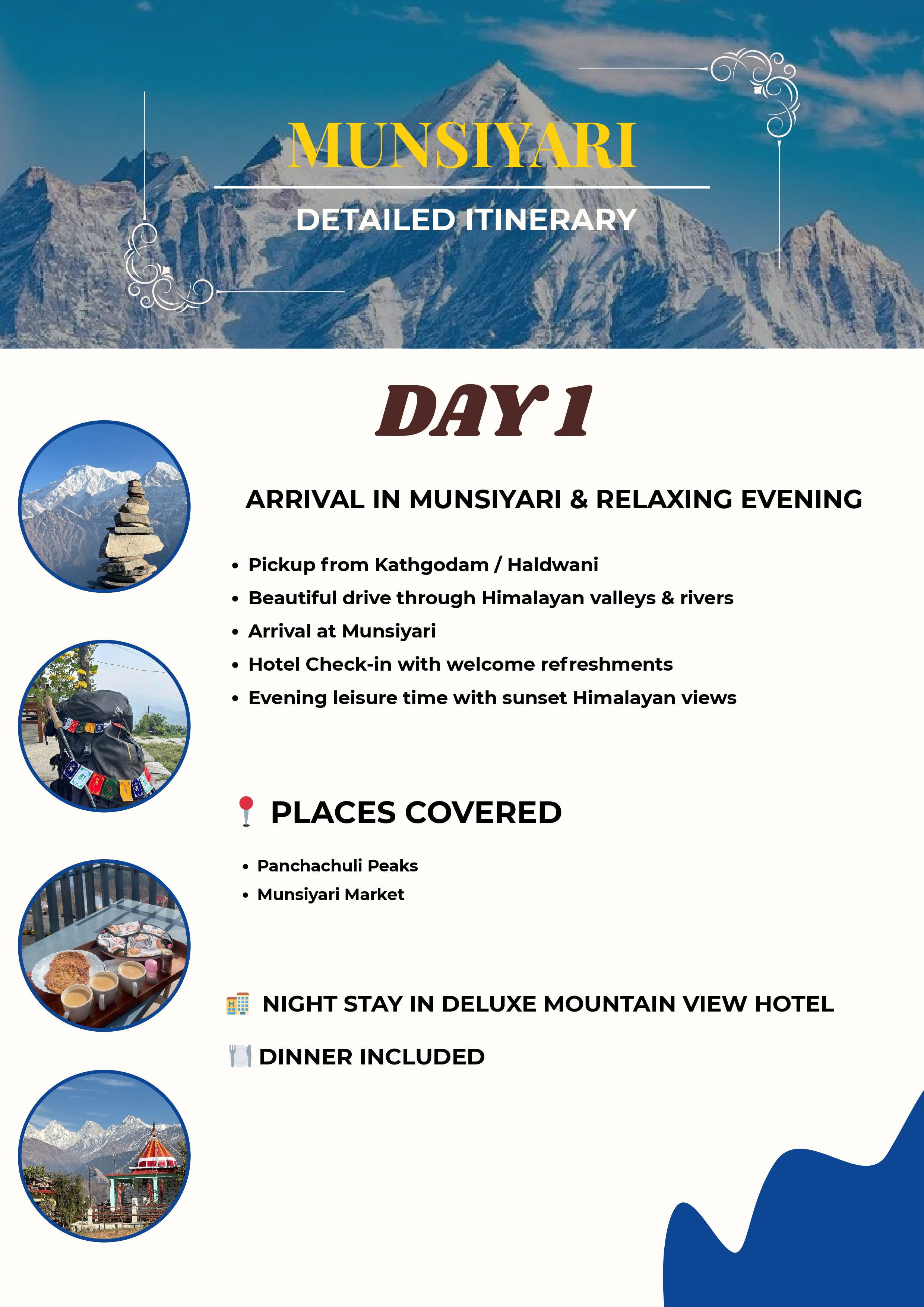 Munsiyari tour destinations and activities